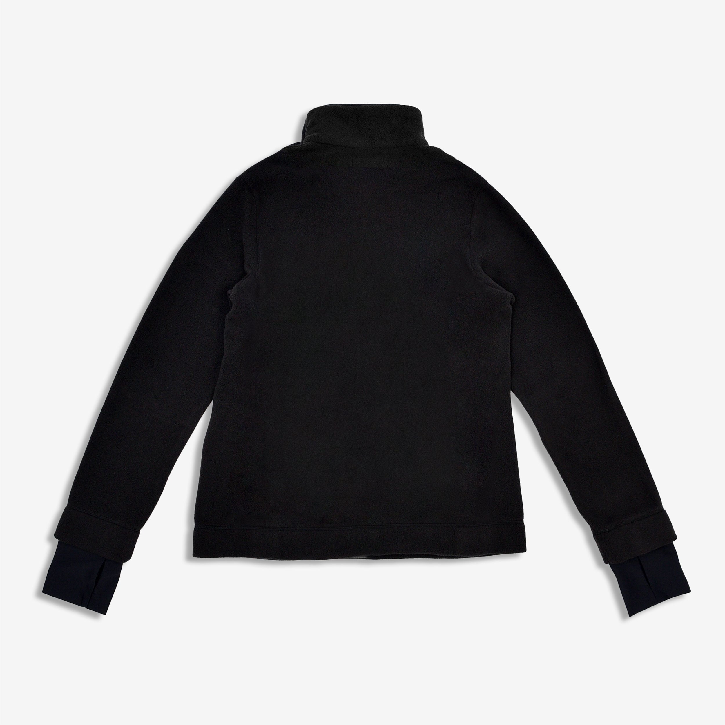 Schwarzer Pullover, Stehkragen, Lange Ärmel, Rippbündchen