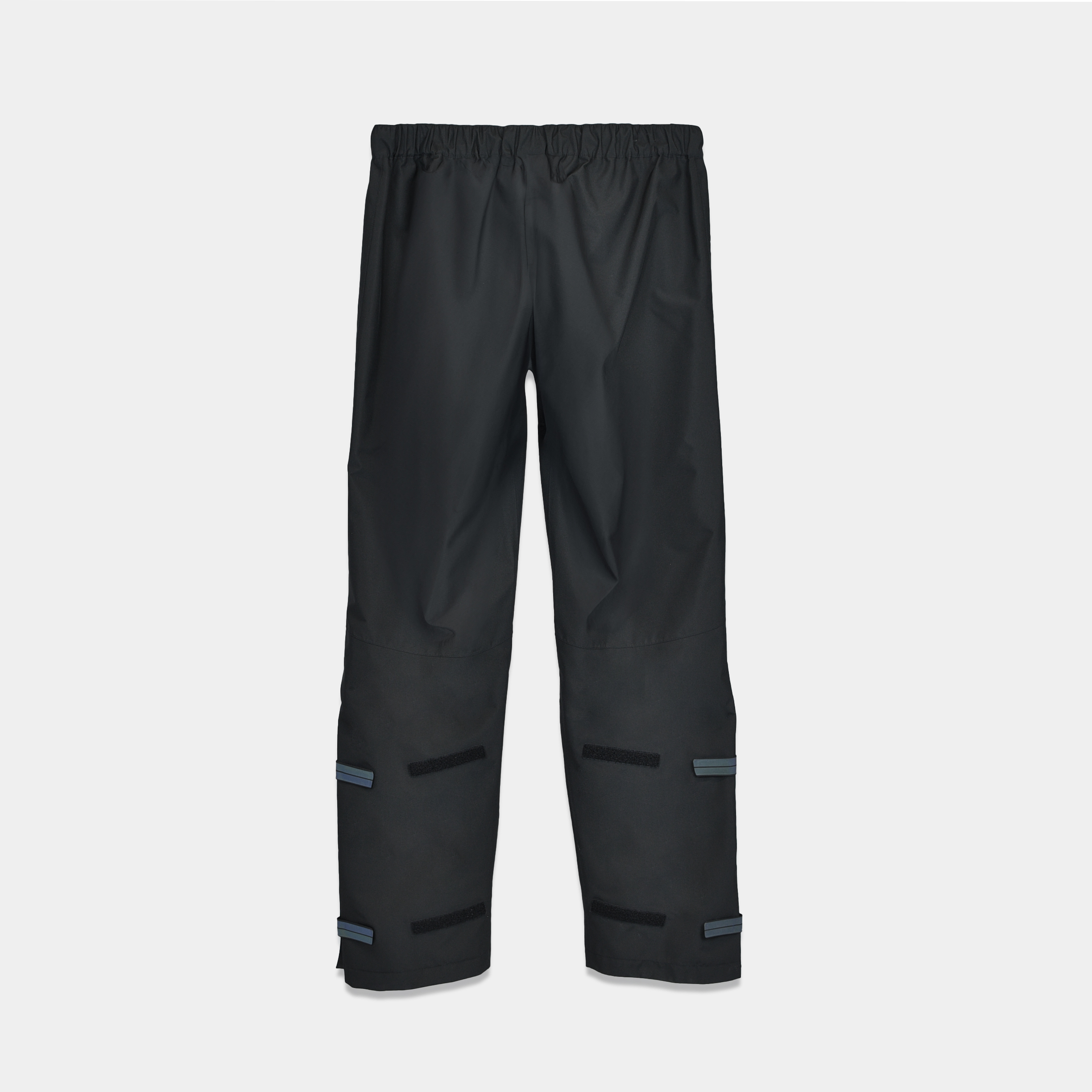 Regenhose, Schwarz, Elastischer Bund, Reflektierende Streifen, Klettverschlüsse