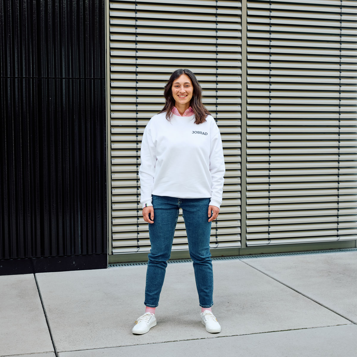JobRad® Sweatshirt Damen quadrat_Sweat-Women-Weiss_009_1200x1200
