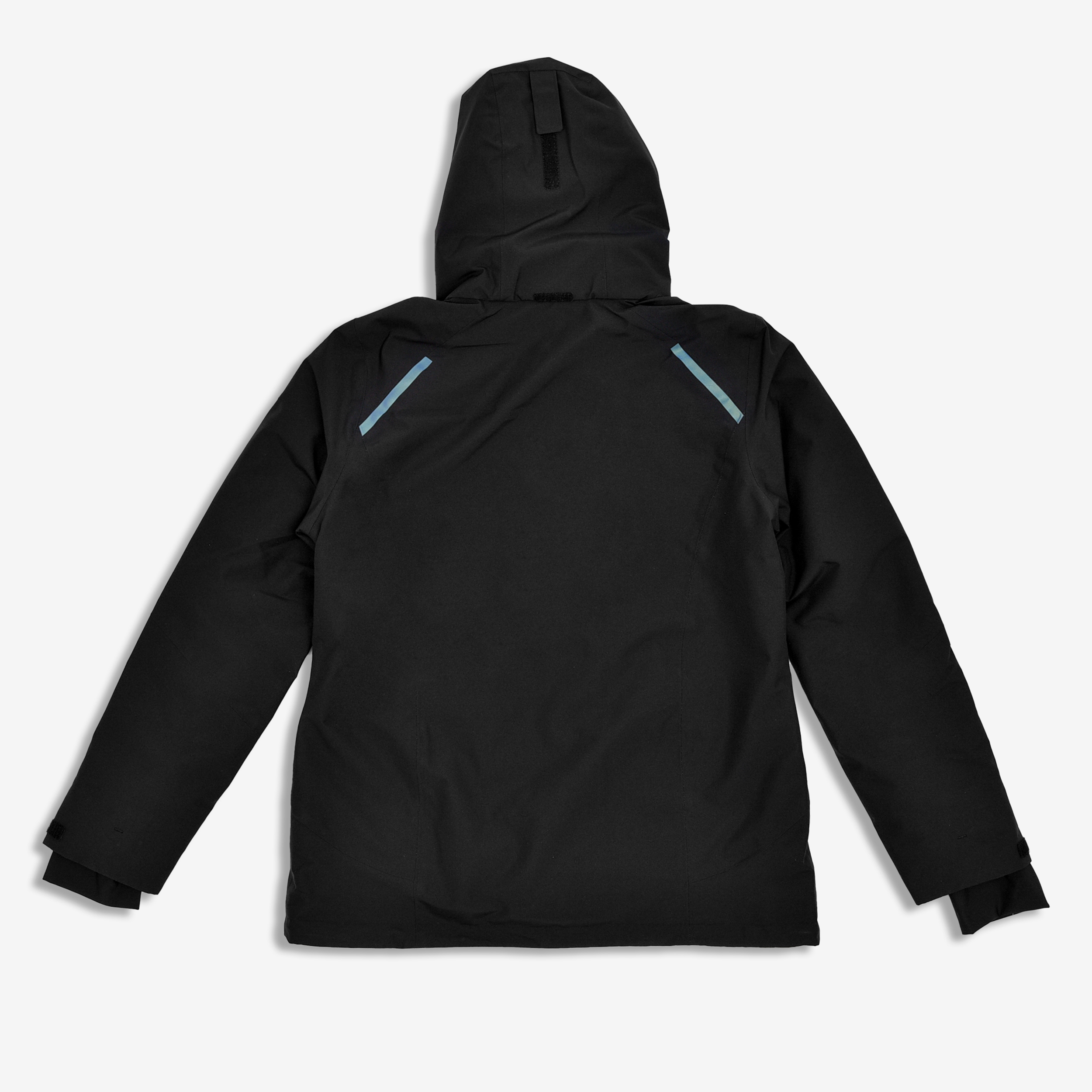 Jacke, Kapuze, Schwarz, Reflektierende Details